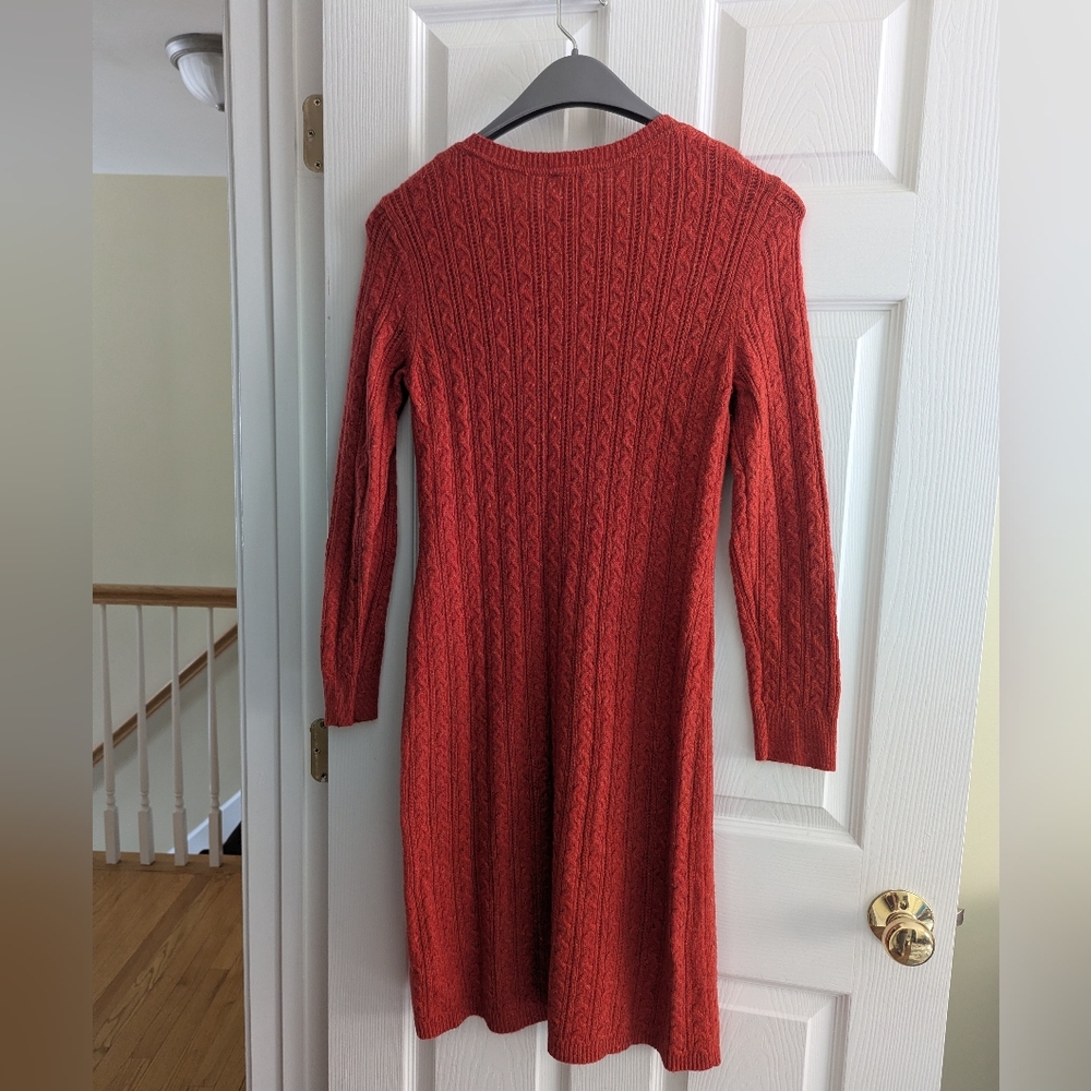 Talbot's Rust Cable Knit Dress - Picture 2 of 3